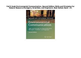 Full E-book Environmental Communication. Second Edition: Skills and Principles for
Natural Resource Managers, Scientists, and Engineers. Best Sellers Rank : #1
https://pitekkucir16.blogspot.ba/?book=9048139864 New, ship fast, delivered in 5-7 days in UK, No PO BOX.
 