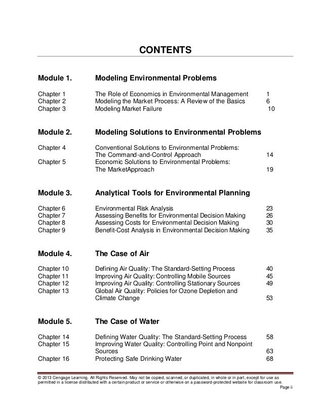 Environmental Economics And Management Theory Policy And Applications