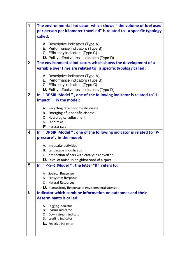 Environmental healthindicatorsmodelsmc qs