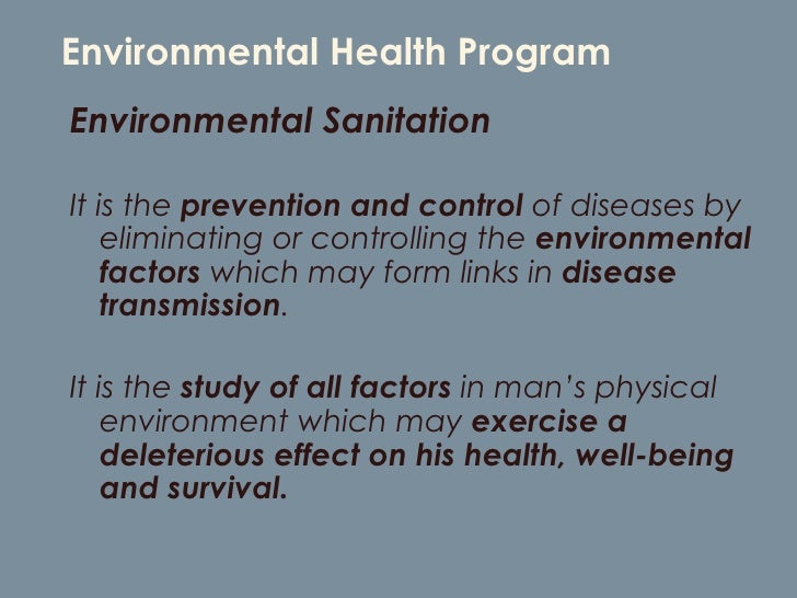 Environmental Health Programs
