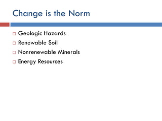 Environmental Issues and Sustainability