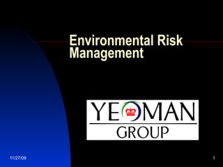 Environmental Risk Management 