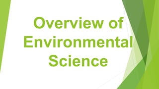 Overview of
Environmental
Science
 