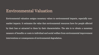 Environmental Valuation by Dr. S. Malini | PDF