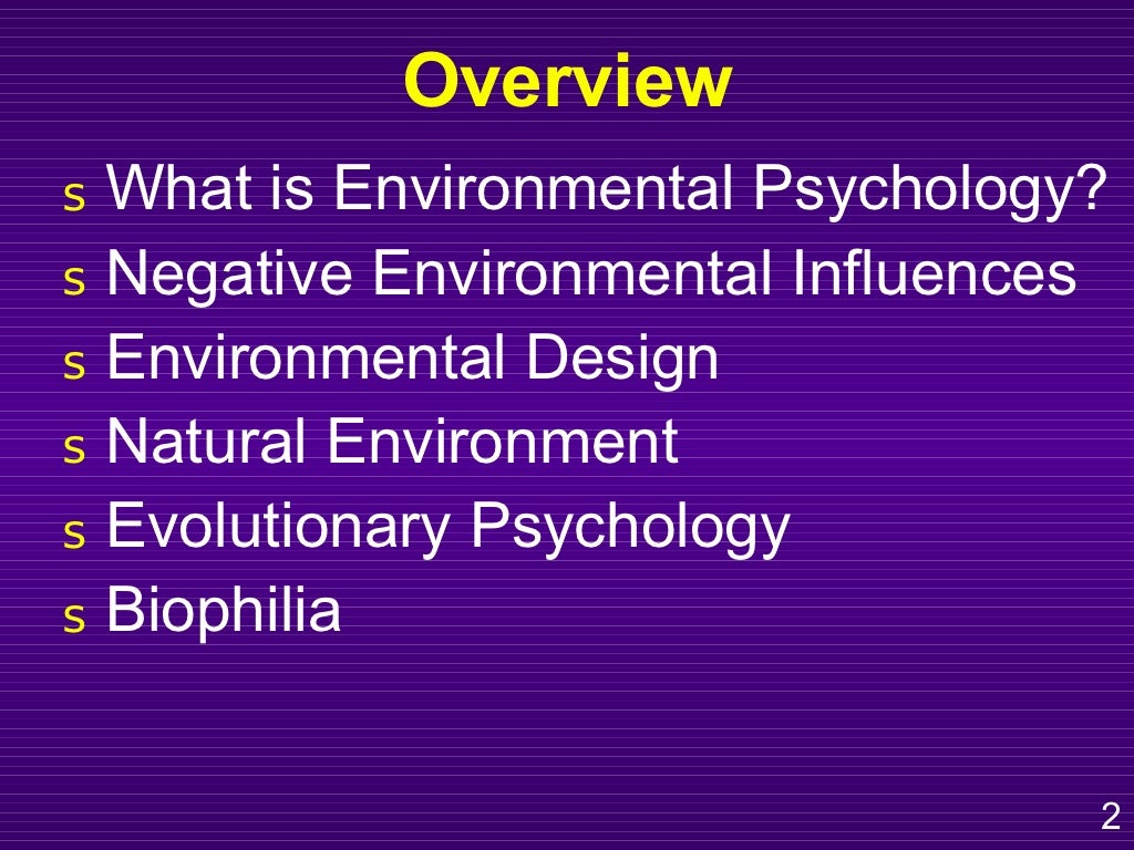 Environmental Psychology