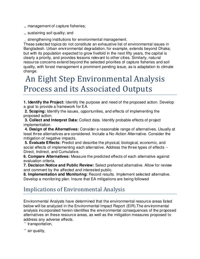 research paper topics on environmental analysis