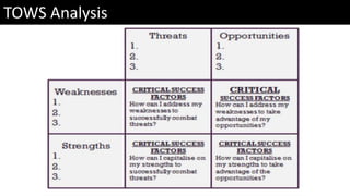 TOWS Analysis
 