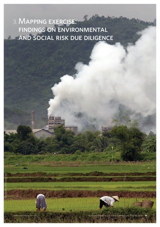 Environmental and Social Risk Due Diligence in the Financial Sector / 22Sustainable Finance Advisory Environmental and Social Risk Due Diligence in the Financial Sector / 22Sustainable Finance Advisory
3. Mapping exercise:
findings on environmental
and social risk due diligence
©iStockphoto.com/oneclearvision
 