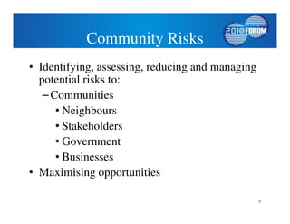 03.03.2010 Environmental and social risks in mining, Amy Sexton | PDF