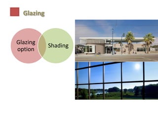 Glazing
Glazing
option
Shading
 