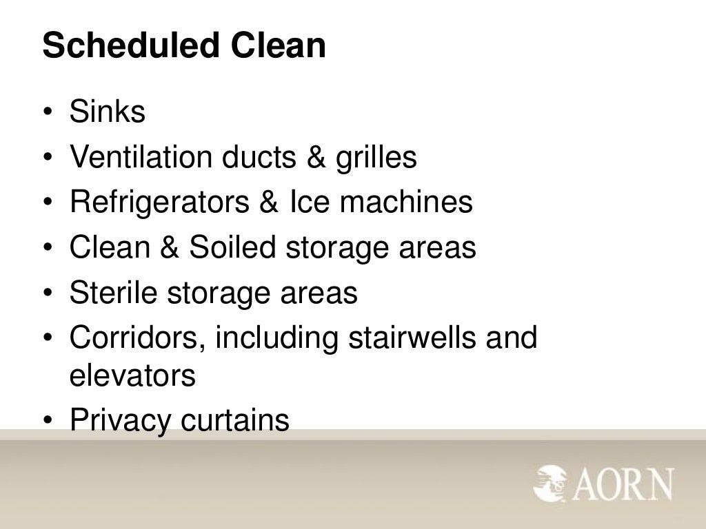 Recommended Practices For Environmental Cleaning