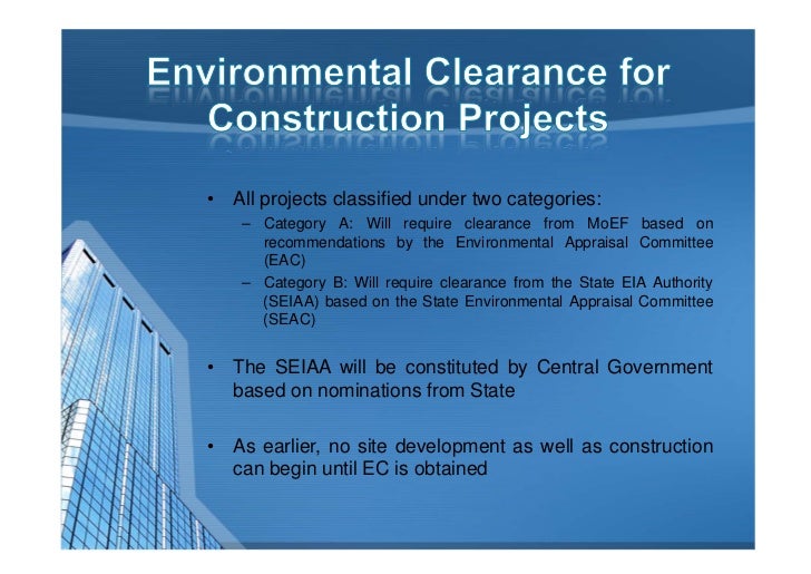 Environmental clearance for construction projects optima