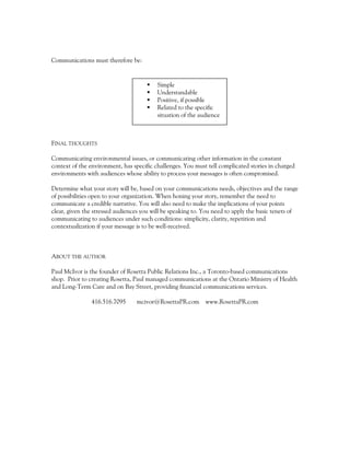 Environmental Communications