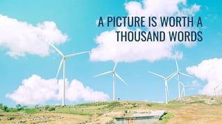 A PICTURE IS WORTH A
THOUSAND WORDS
 