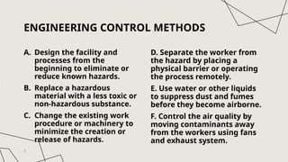 ENVIRONMENTAL CONTROL MEASUREMENTS FOR SAFETY | PPTX