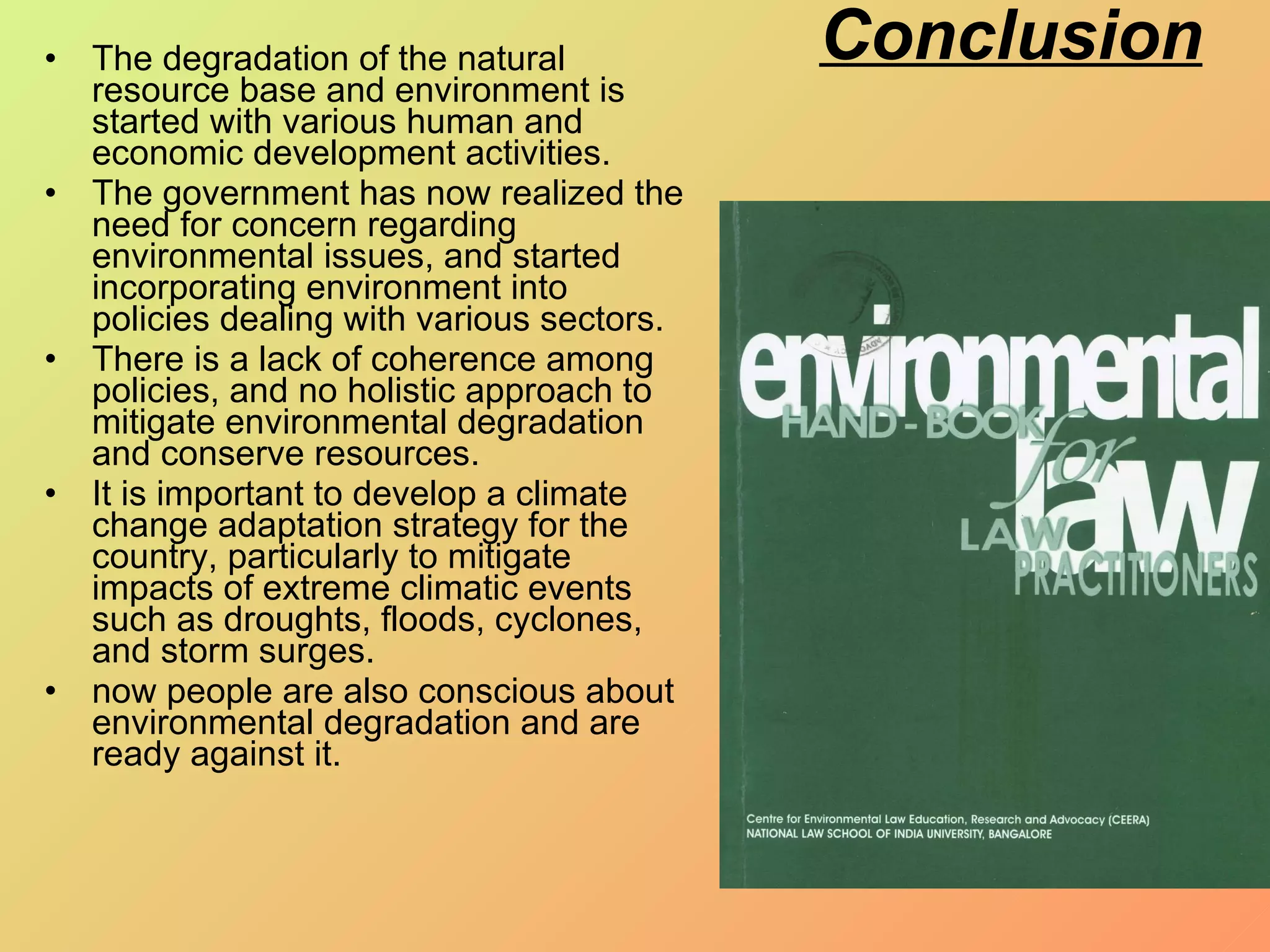 Conclusion About Invironment Issue Environmental degradation | PPT
