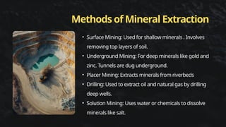 Resource Extraction Types Environmental effects of extraction and using mineral resources.pptx