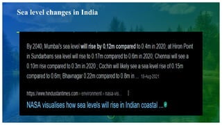 Sea level changes in India
 