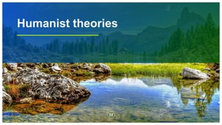 Humanist theories
32
 