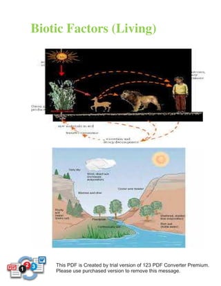 Biotic Factors (Living) 
iotic  
