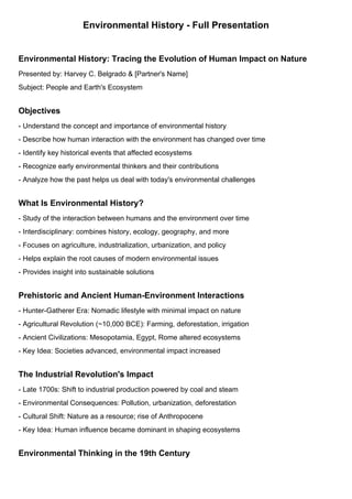 Environmental_History_Full_Presentation-1 | PDF