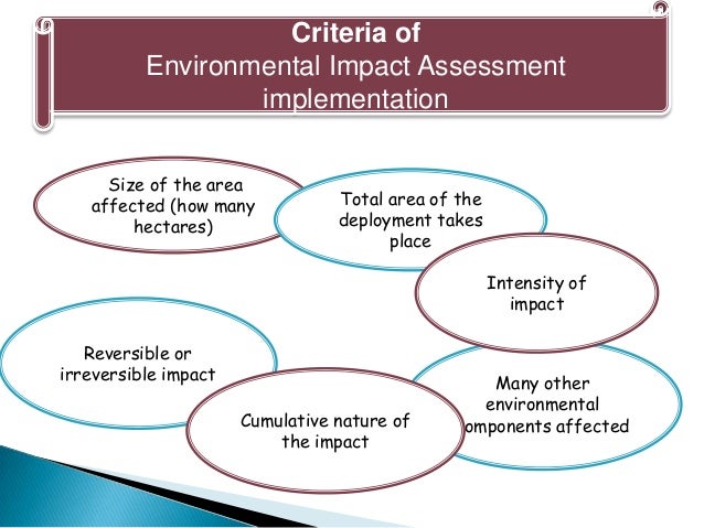 Environmental impact assessment concept