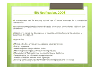 Environmental Impact Assessment in India - Aagati Consulting | PDF