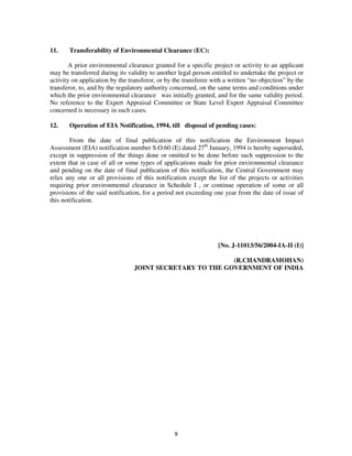 Environmental impact assessment_notification_2006 | PDF