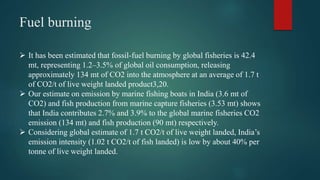 Environmental impact of fishing and carbon footprinting due to fishing