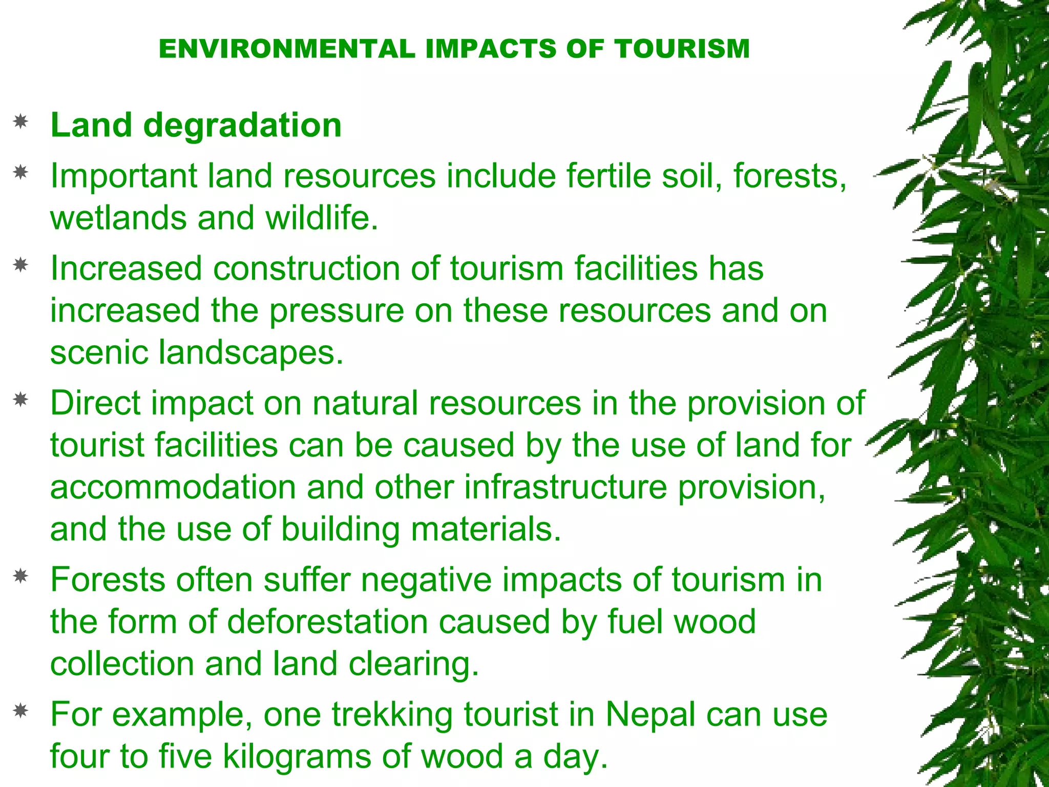 Environmental impact of tourism | PPT