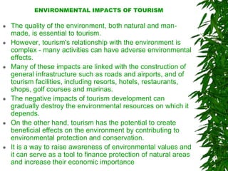 Environmental impact of tourism | PPTX