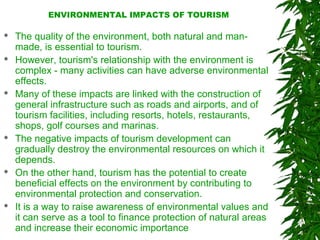 Environmental impact of tourism | PPT