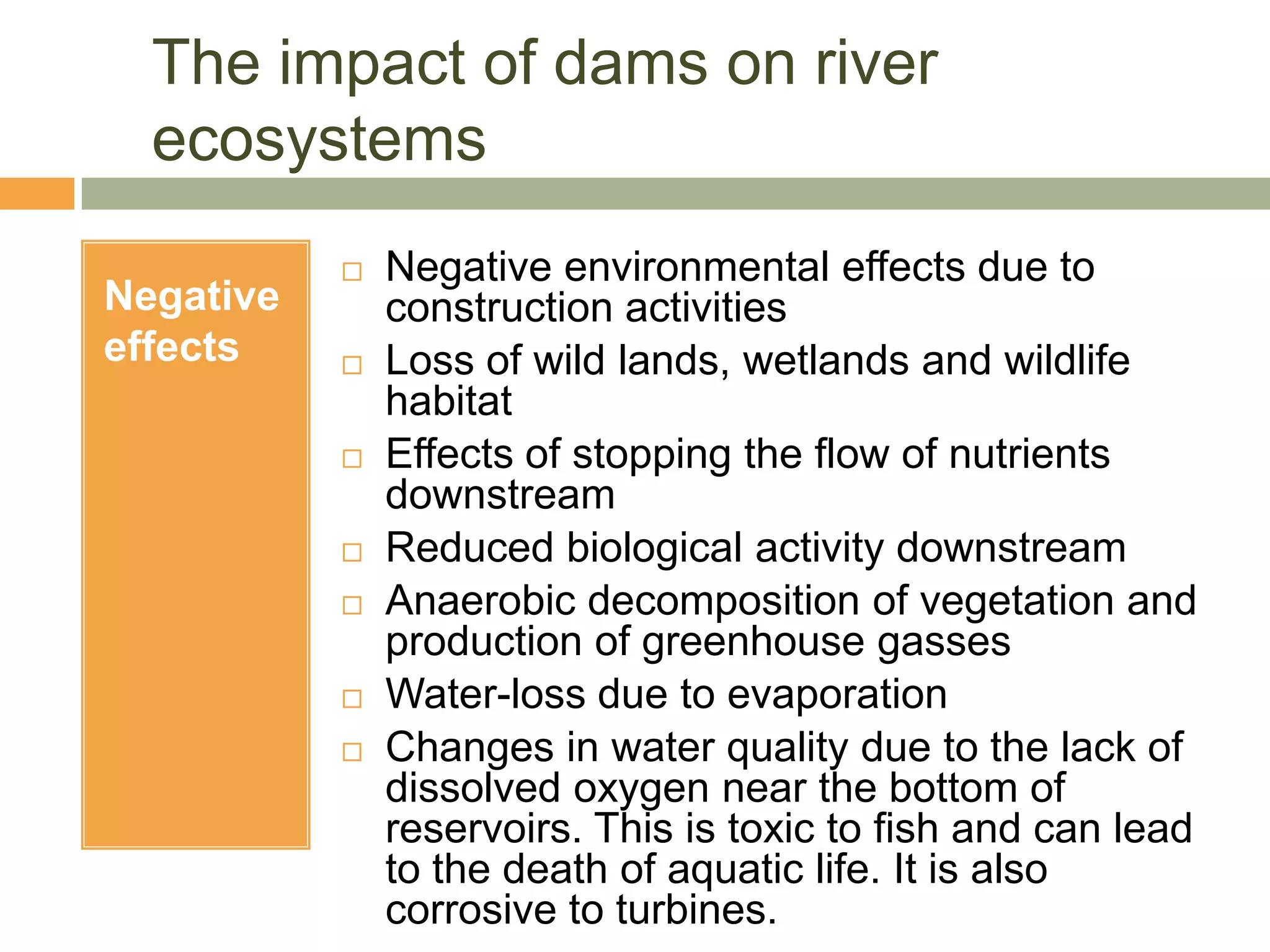 What Are The Environmental Impacts Of Hydroelectric Power www.slideshare.net
