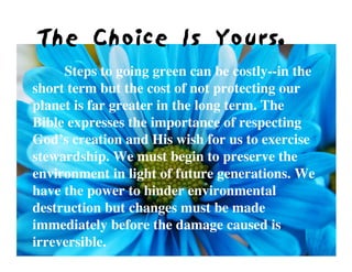 Environmentalism Presentation