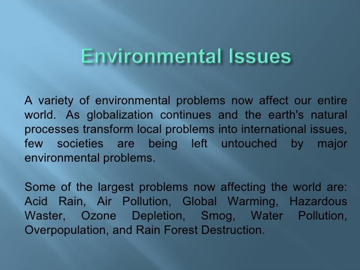 Concern for the environment essay