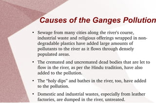 The condition of the Ganges  Past  Present 