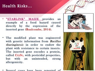 Environmental issues associated with transgenics | PPT