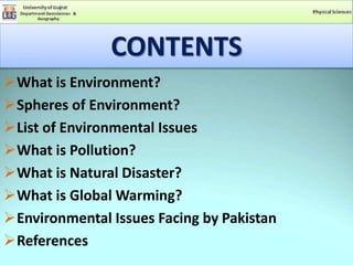Environment Issues Powerpoint Environmental issues ppt MuhammadQasim, ArojBashir | PPTX