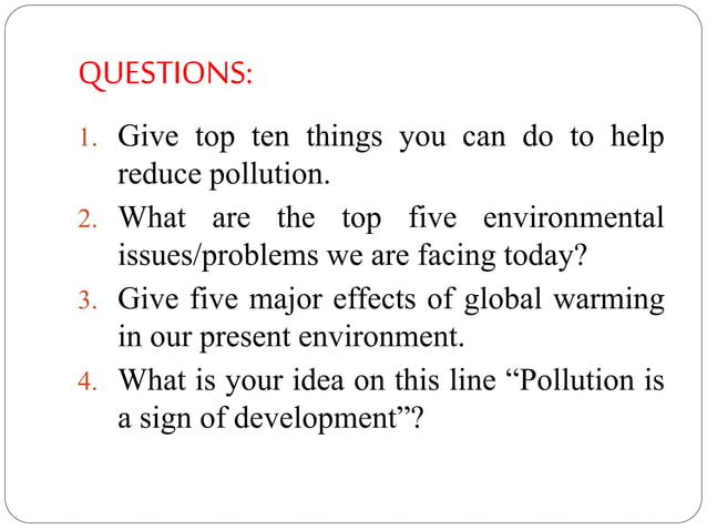Environmental issues/problems | PPT