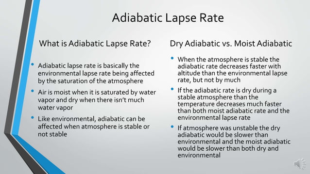 Environmental Lapse Rate vs Adibatic Lapse Rate | PPTX | Weather | Science