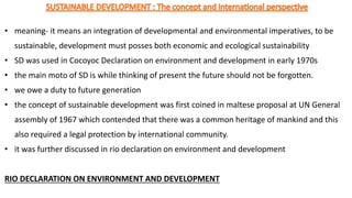 Sd Development ENVIRONMENTAL LAW ppt on laws of environmental law | PPTX