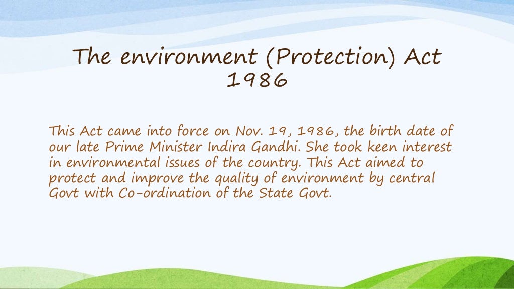 Environmental Laws Of India