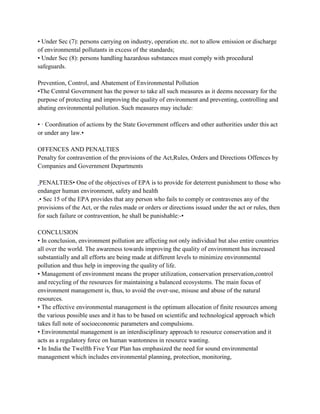 Environmental laws and management 3rd sem (1)-converted | PDF