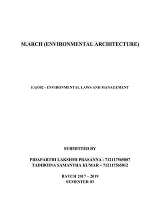 Environmental laws and management 3rd sem (1)-converted | PDF