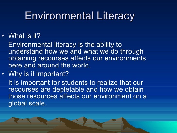Environmental Literacy