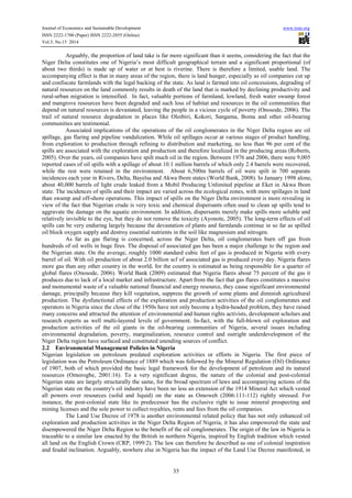 Environmental management and sustainable development in nigeria’s niger