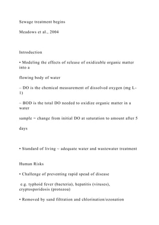 Environmental Modeling Dissolved Oxygen Sag Curves in Stre.docx