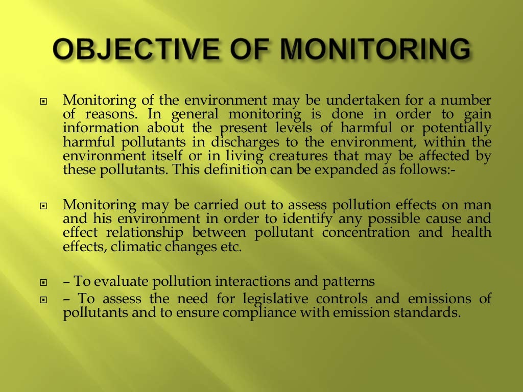 Environmental monitoring