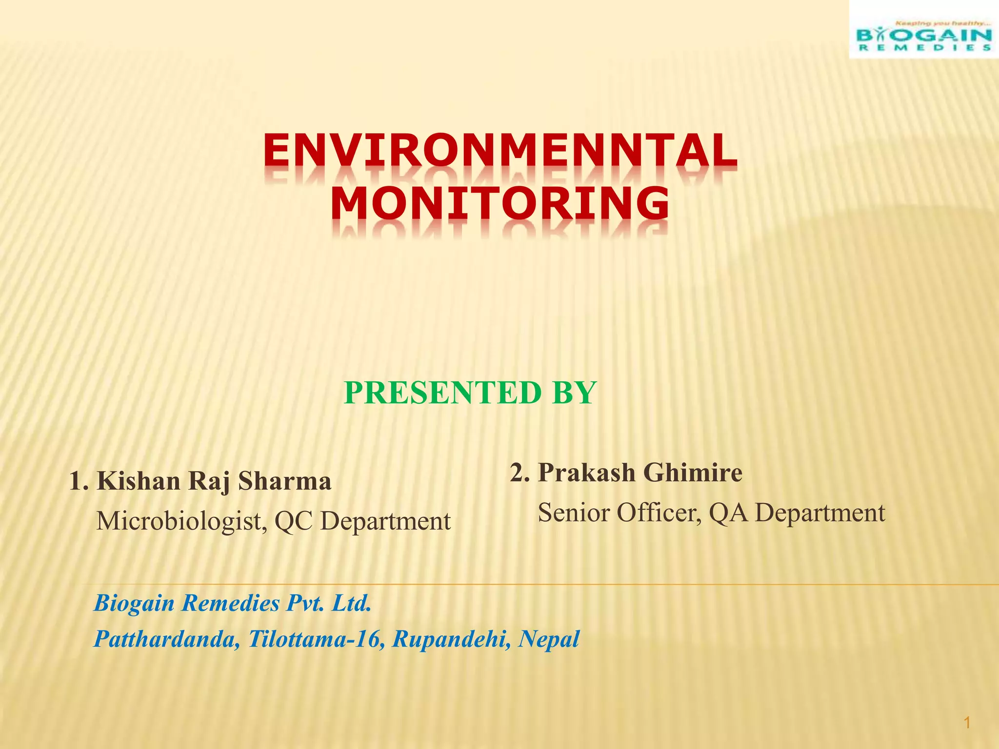 Environmental Monitoring Powerpoint Examples Environmental monitoring | PPTX