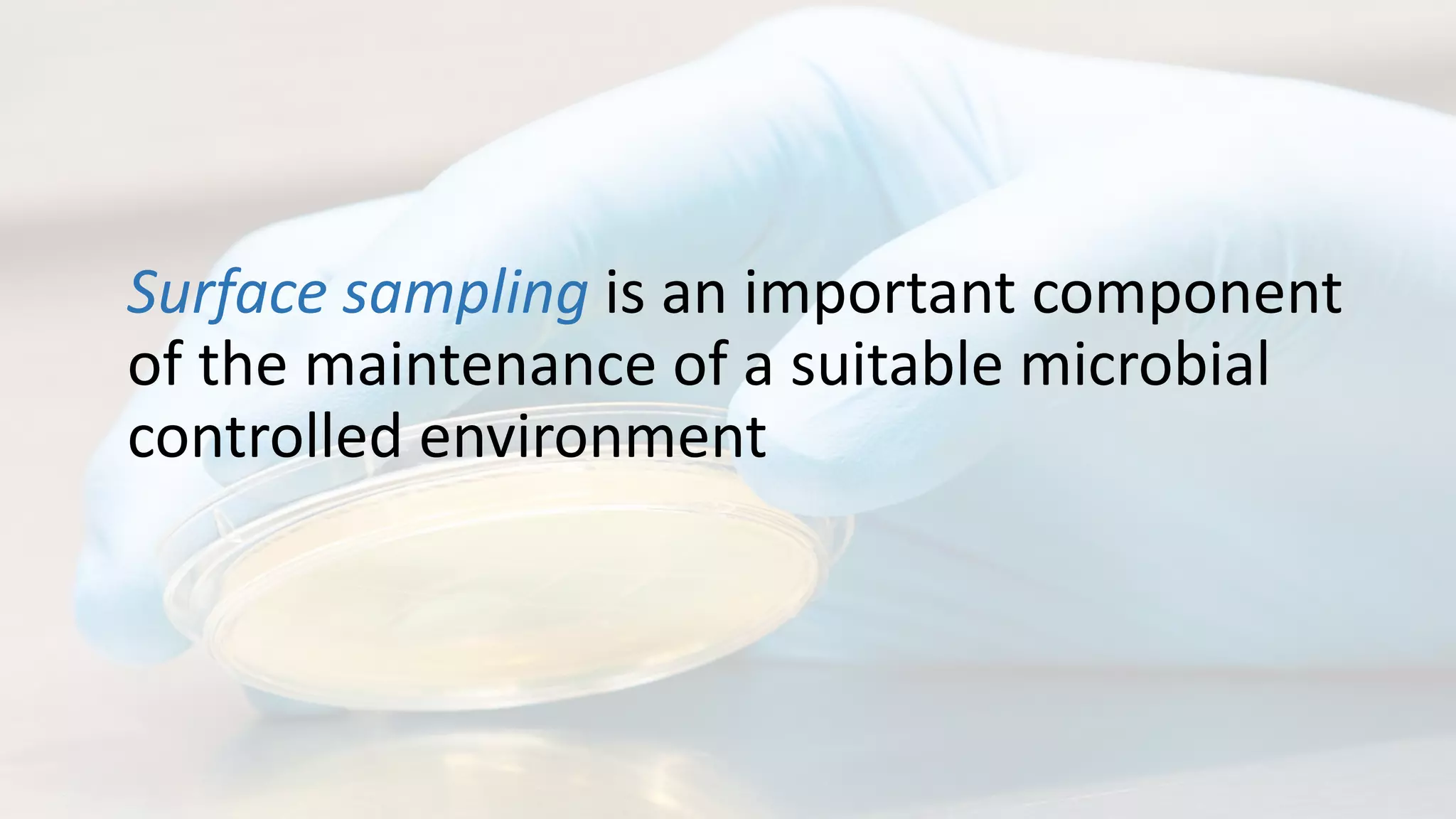 Environmental monitoring - surface sampling | PPTX